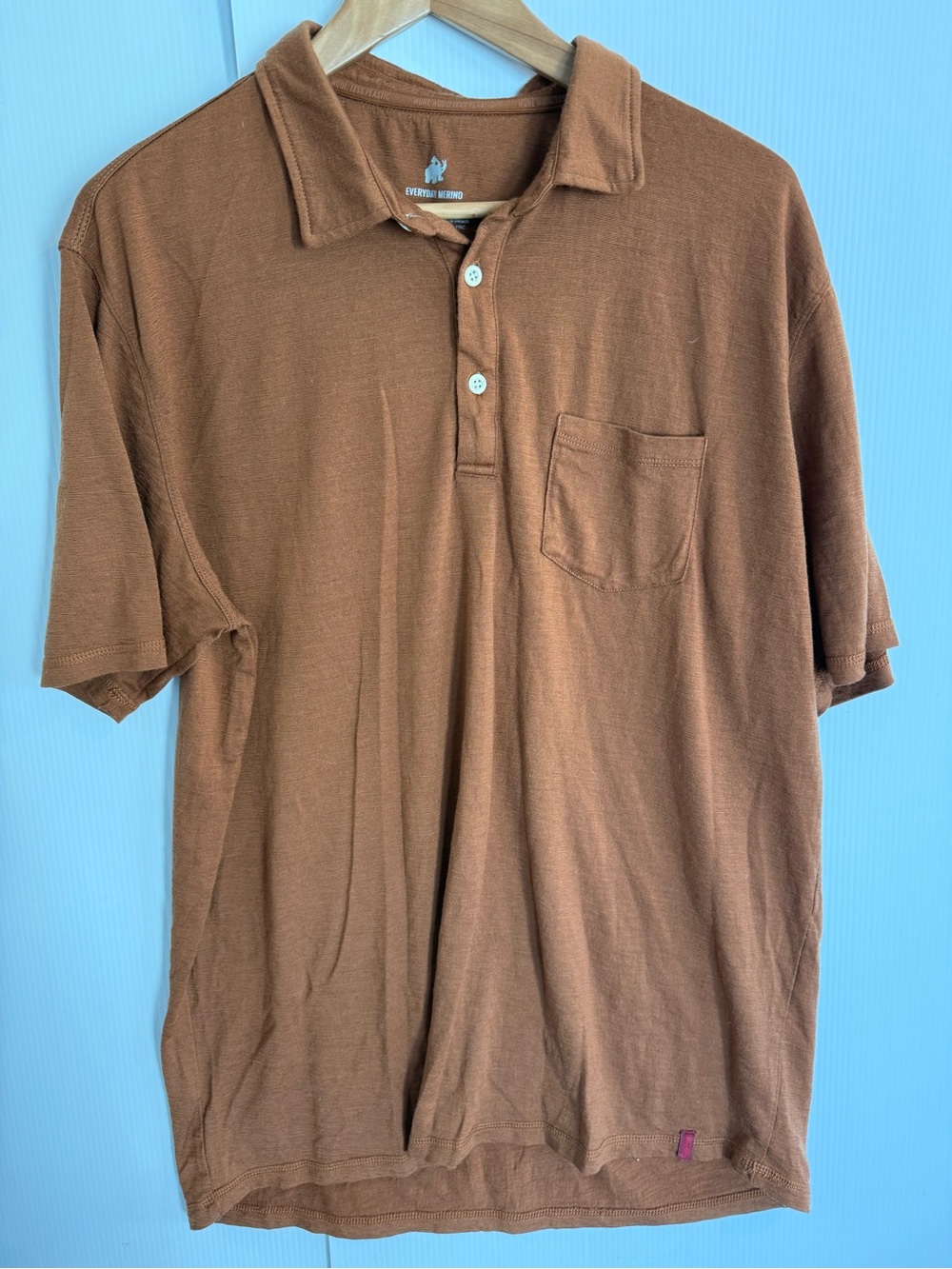 WOOLLY Brown Wool Polo